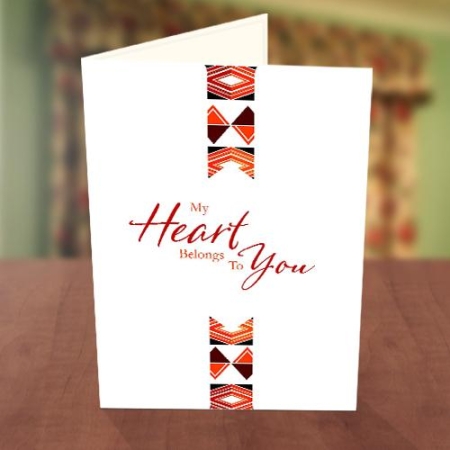 African Print Sweetheart’s Day Card