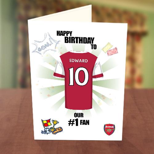 Arsenal Fan Birthday Card