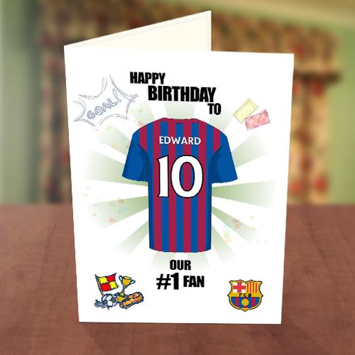 Barcelona Fan Birthday Card