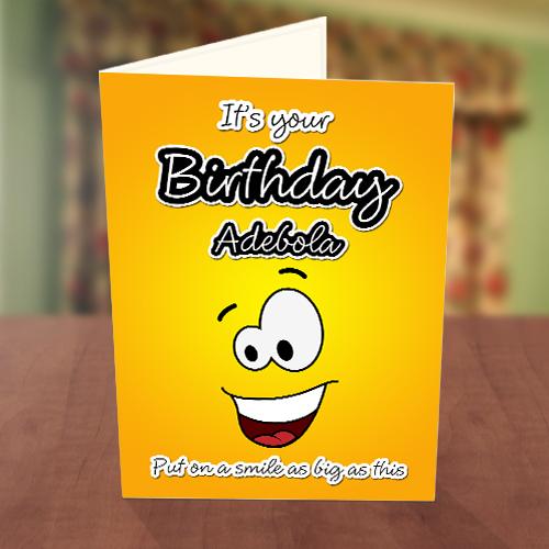Big Smiley Birthday Card Front