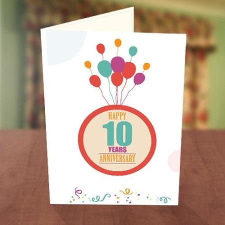 Colourful Balloon Anniversary Card