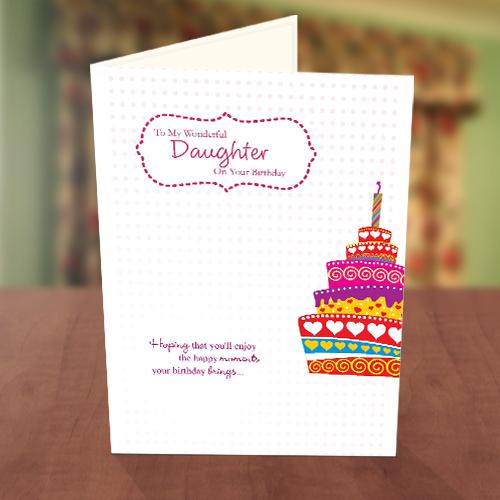 Colourful Cake Birthday Card for Her