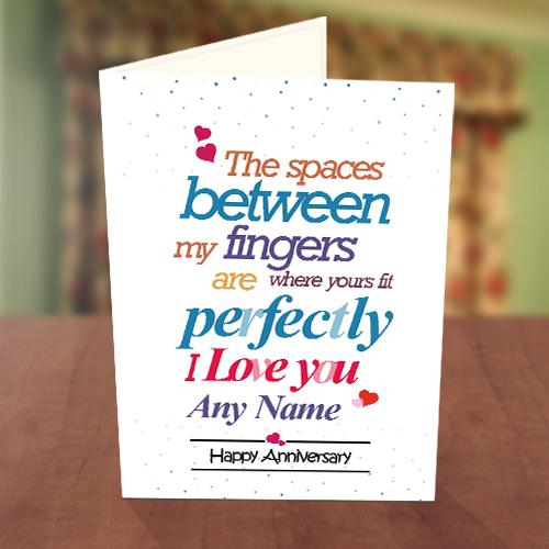 Colourful Typeface Anniversary Card