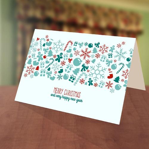 Decoration Christmas New Year Card