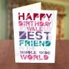 Disco Light Best Friend Birthday Card Front