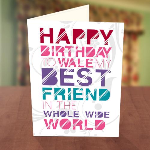 Disco Light Best Friend Birthday Card Front