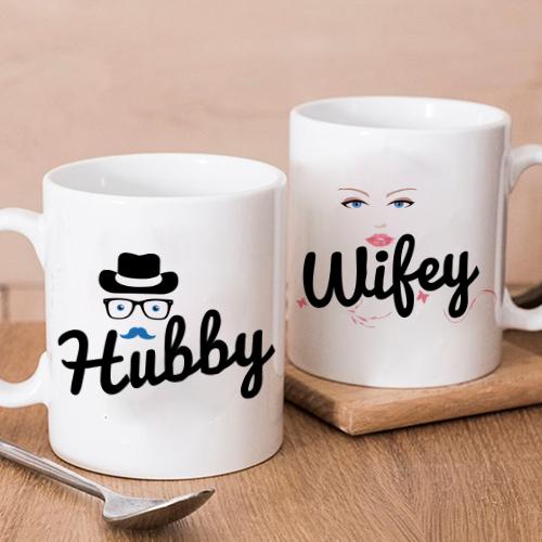 Hubby Wifey Twin Mugs