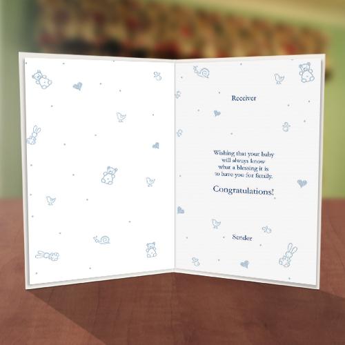 It’s a Boy Baby Naming Card Inner