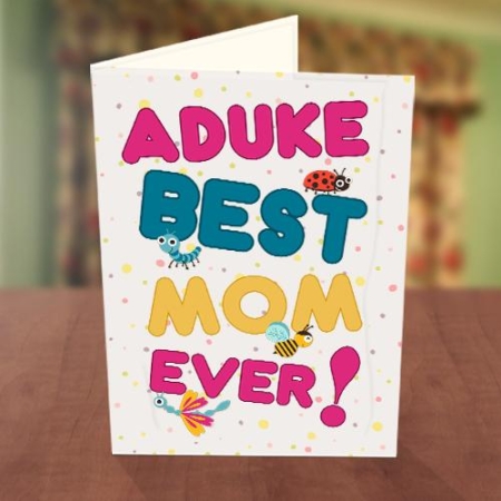 Ladybird & Bee Best Mom Card Front