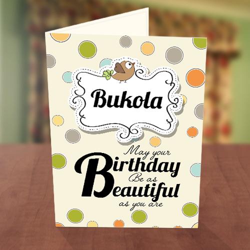 Personalised Colourful Polka Dot Birthday Card Front