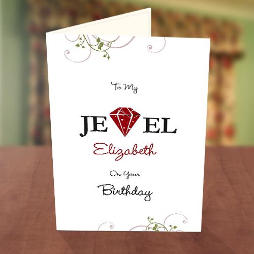 To My Jewel Birthday Card