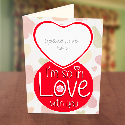 In Love Photo Upload Valentine Card