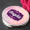 Personalised Purple Pink Mirror