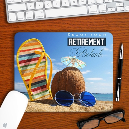 Personalised Beach Retirement Mousepad