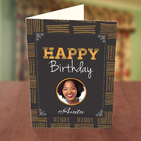 African Pattern Birthday Card