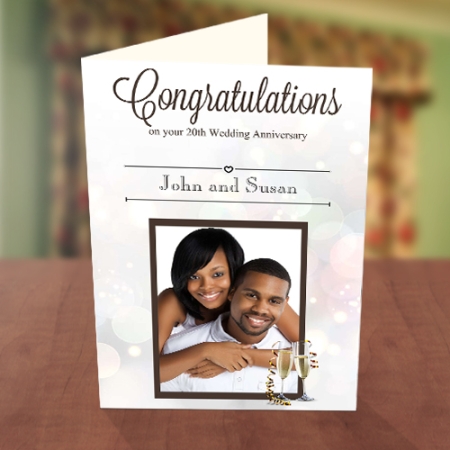 Champagne Toast Anniversary Card