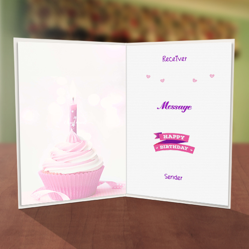 Personalised Cupcake Candle Birthday Card