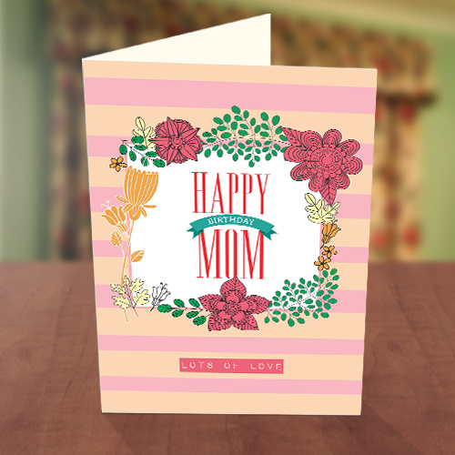 Lots of love floral Card