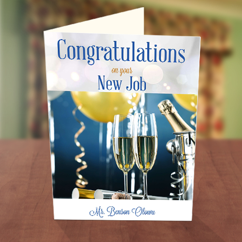 Congratulations Champagne Bucket Card