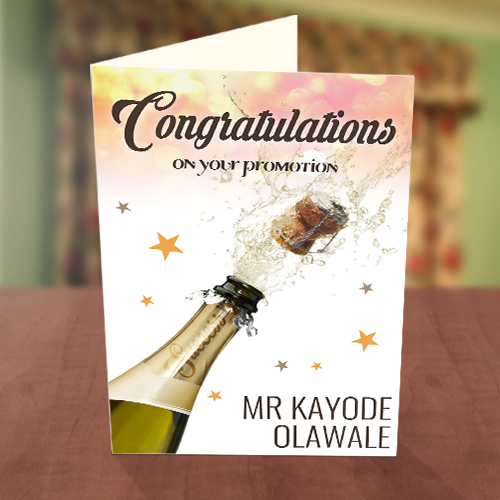 Congratulations Champagne Pop Card