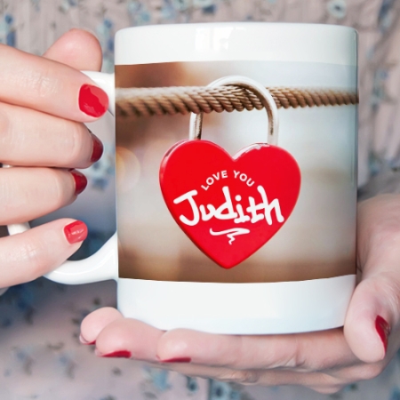 Personalised Lock heart Mug