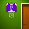 Personalised Blue Autographed Jersey Basketball Hoop