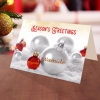 Personalised Christmas baubles card