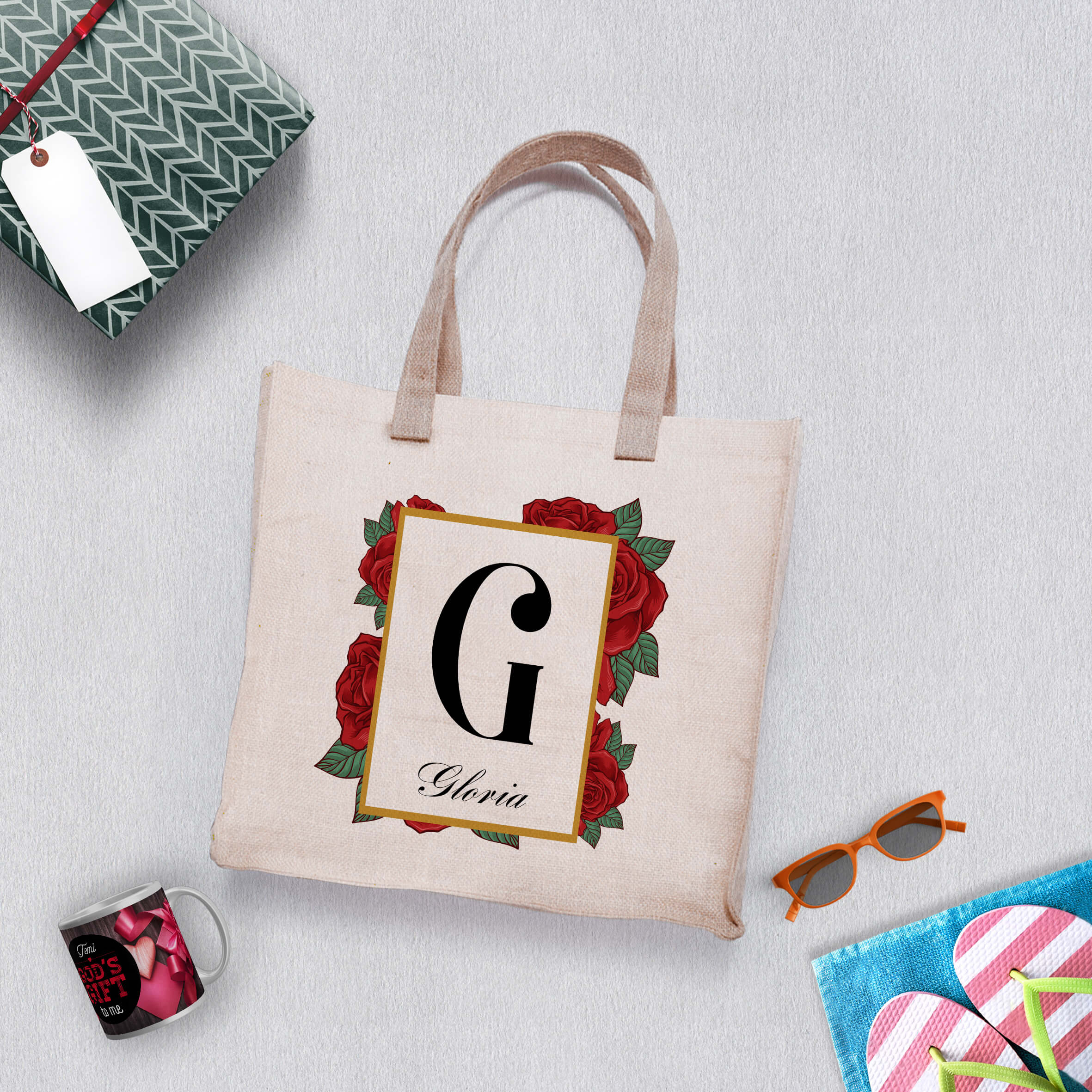 Red Rose Frame Tote Bag – Greetings World