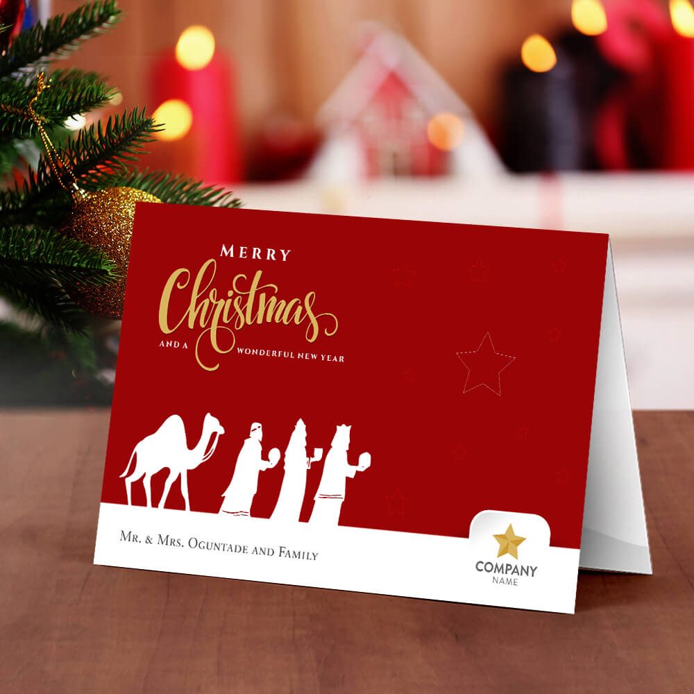 Corporate Logo-Upload Christmas Card • Greetings World